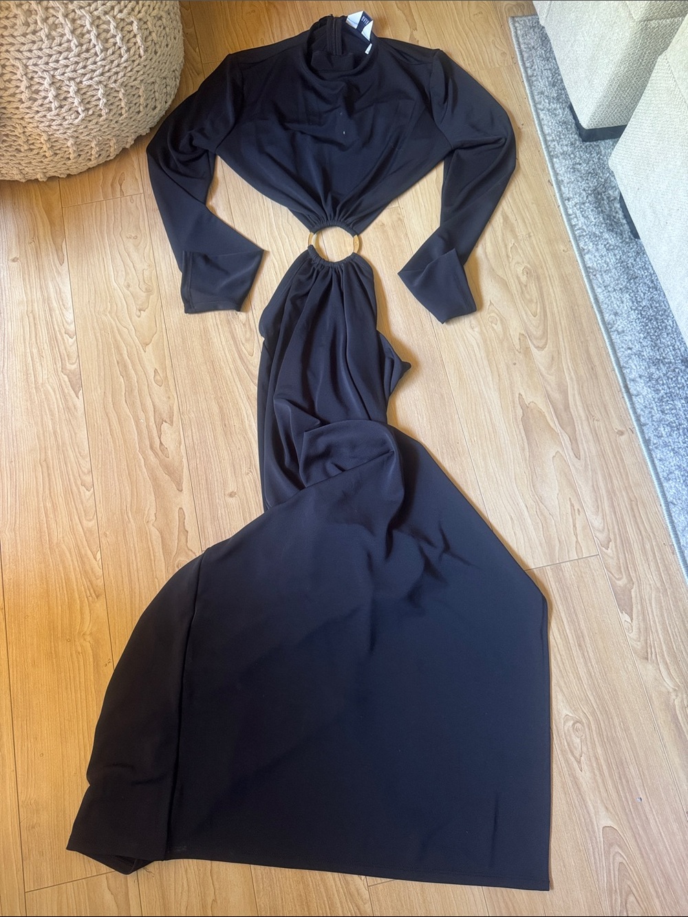 Cult Gaia x Gap Black Long Sleeve Cut-Out Dress Size - Picture 1 of 8
